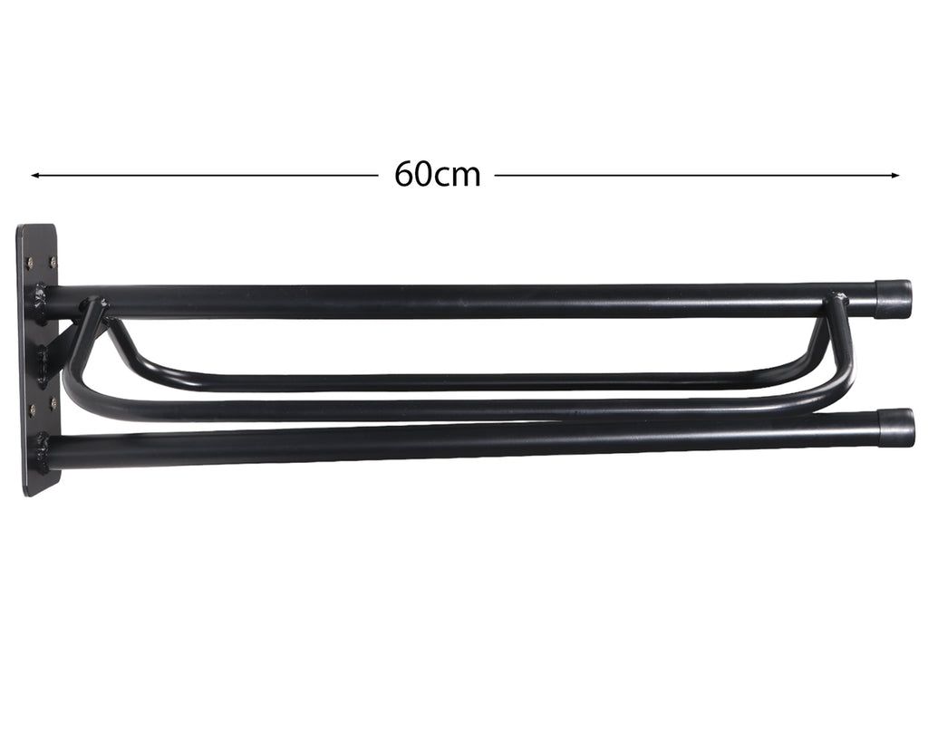 Saddle Rack with Saddle Pad Rack, image showing dimensions