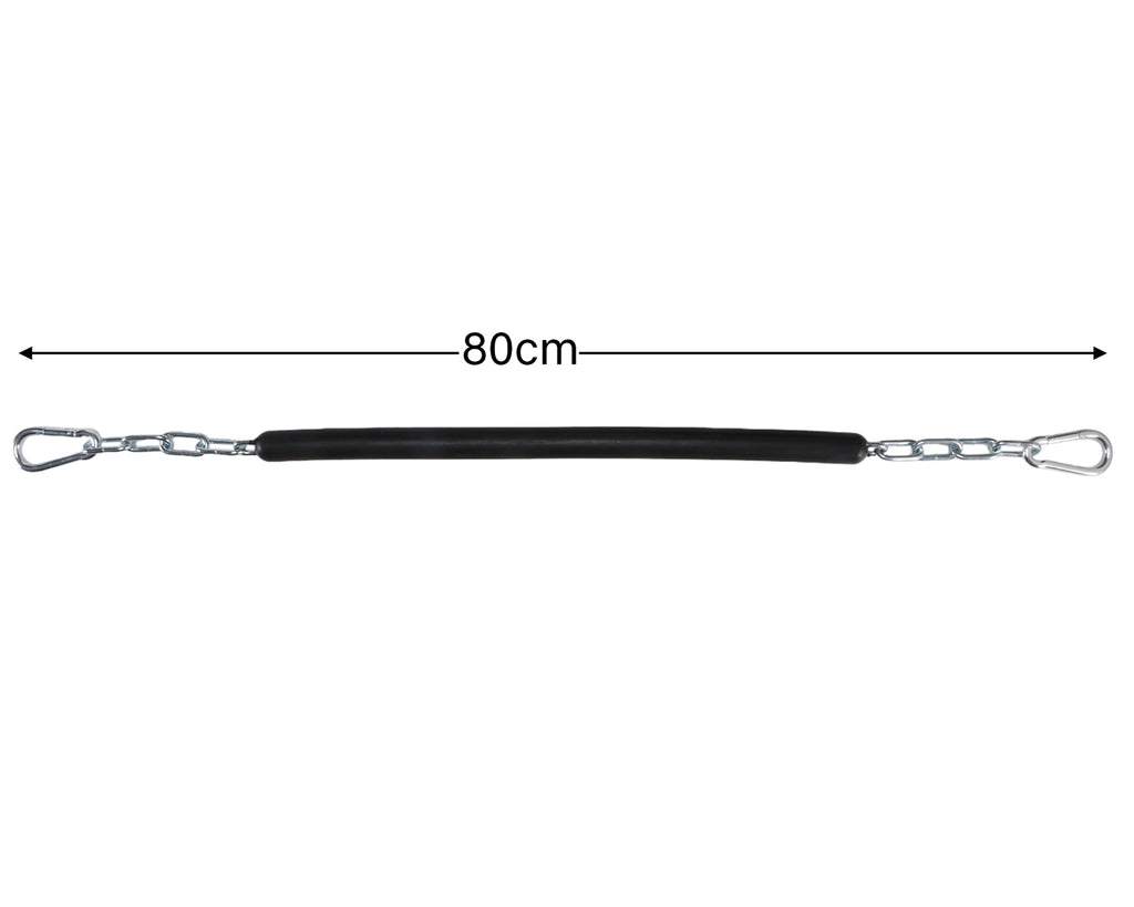 Rubber Trailer Tie 80cm w/Chain Ends & Snaphooks