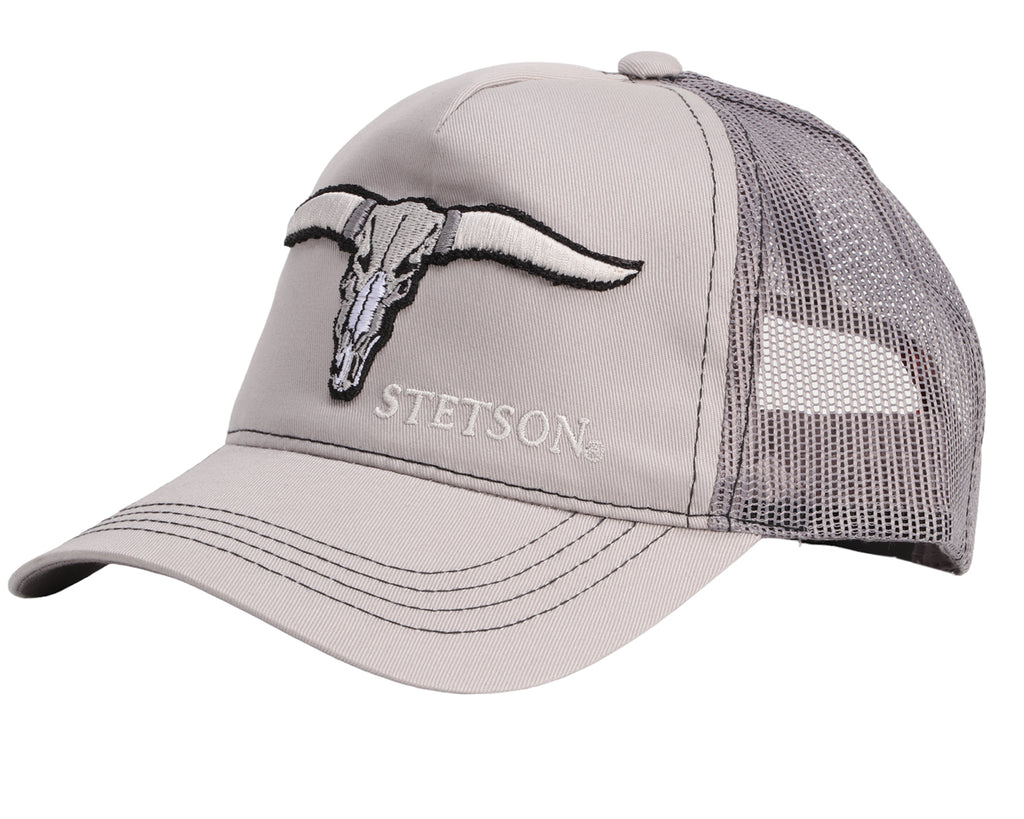 Stetson Buffalo Horns Trucker Cap - Grey