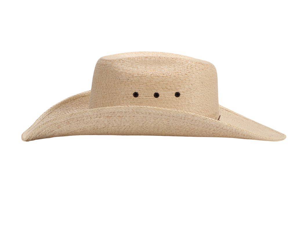 Stetson Square Straw Tripilla Hat, image showing side view of hat