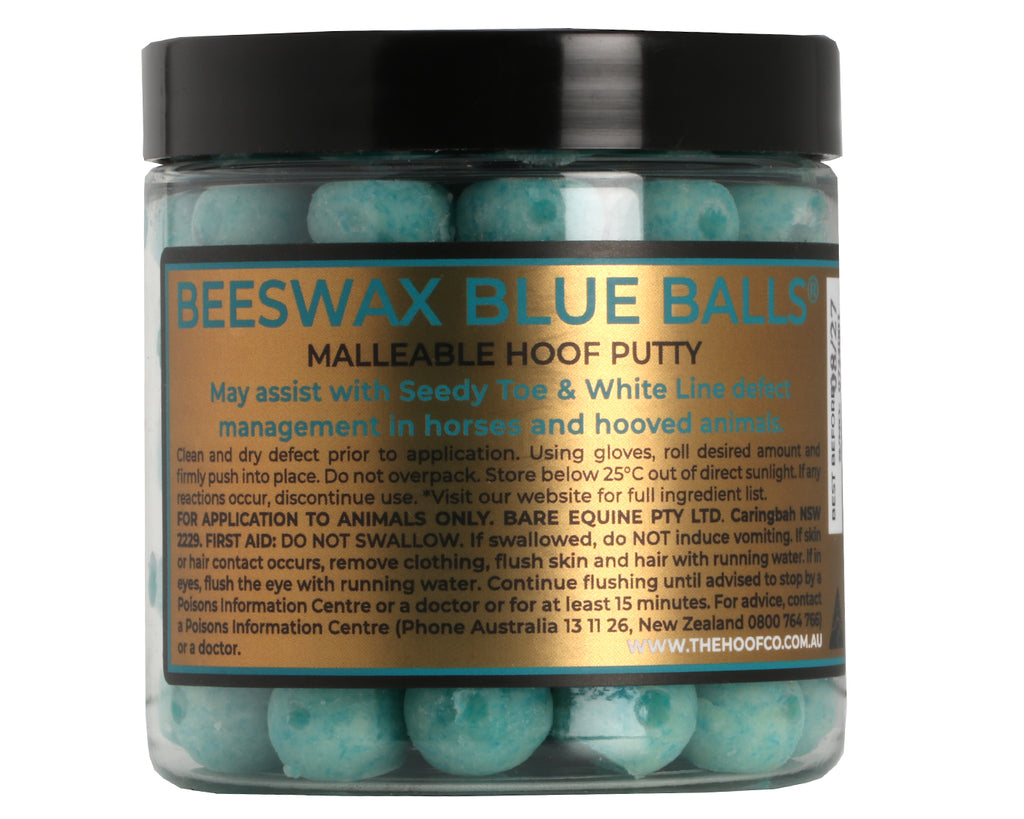 Beeswax Blue Balls: Hoof Repair Solution for Equine Foot Health - 100 Pack