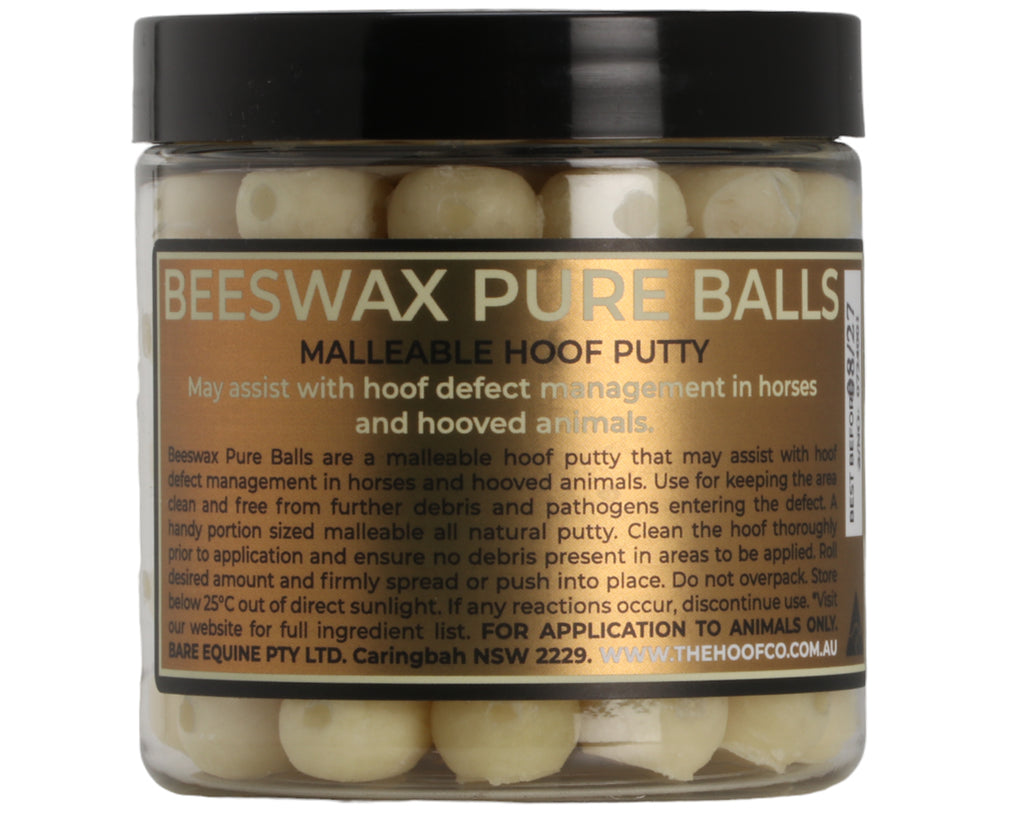 Beeswax Pure Balls: Natural Hoof Defect Management Solution - 100 Pack