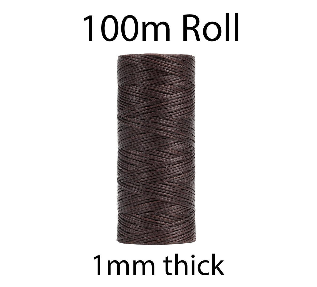 STC Waxed Thread - 100m Roll, image showing brown thread