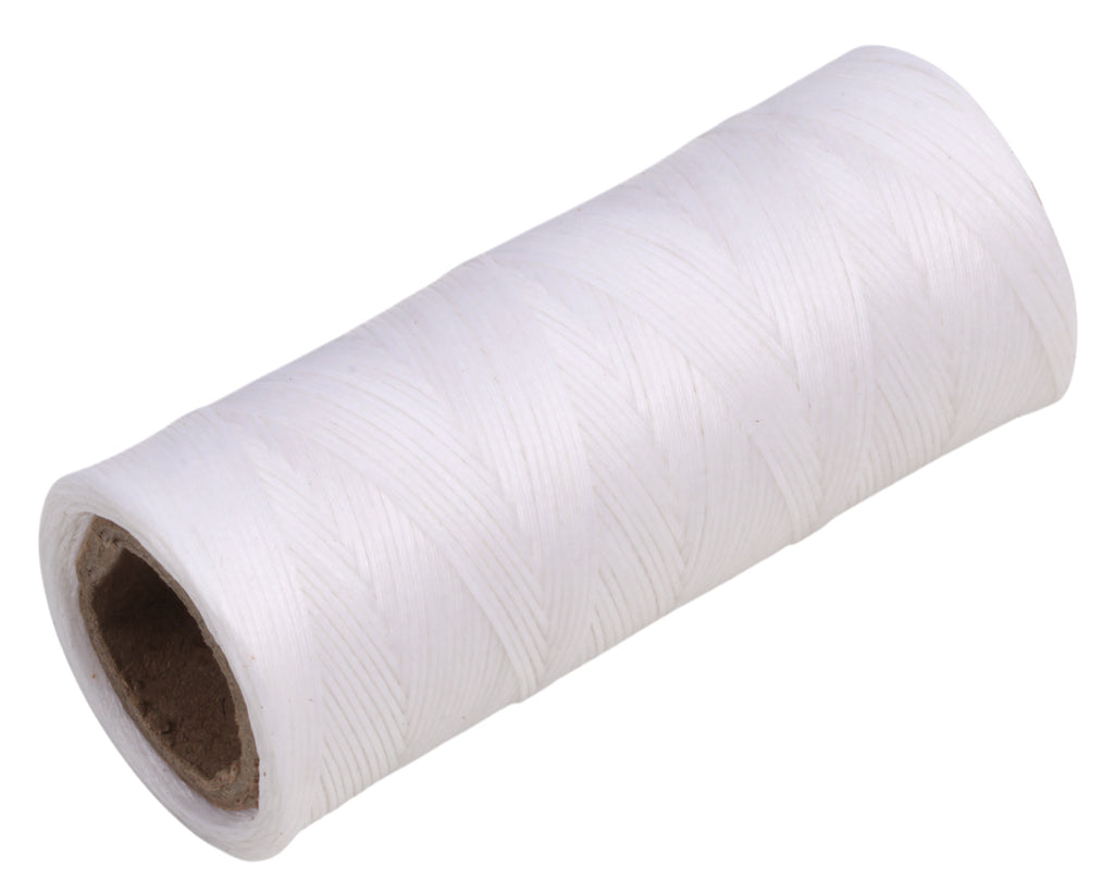 STC Waxed Thread - 100m Roll, image showing white thread