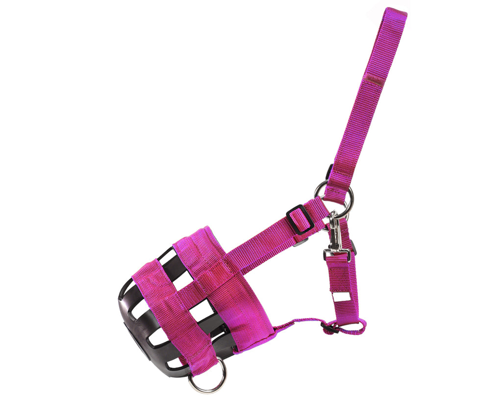 Equi-Prene Grazing Muzzle w/Rubber - Hot Pink