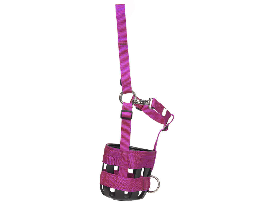 Equi-Prene Grazing Muzzle w/Rubber - Hot Pink