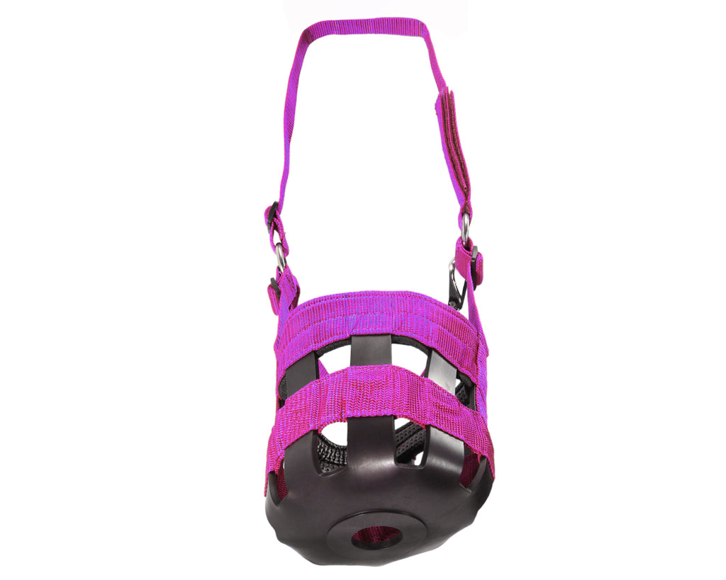 Equi-Prene Grazing Muzzle w/Rubber - Hot Pink