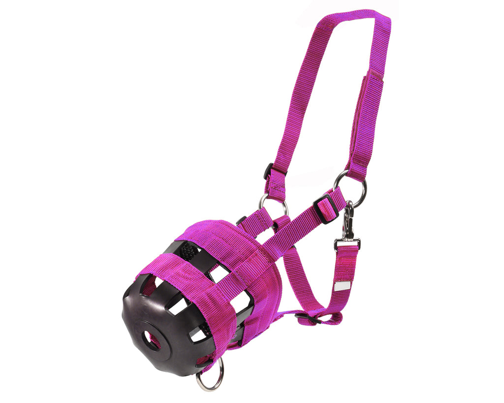 Equi-Prene Grazing Muzzle w/Rubber - Hot Pink