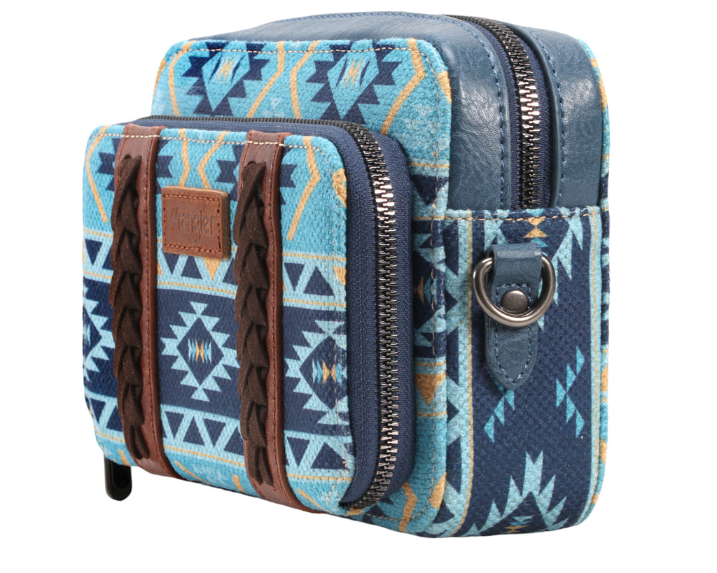 Wrangler Southwestern Crossbody Wallet Bag - Navy