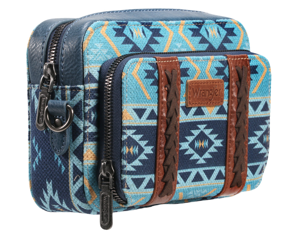 Wrangler Southwestern Crossbody Wallet Bag - Navy