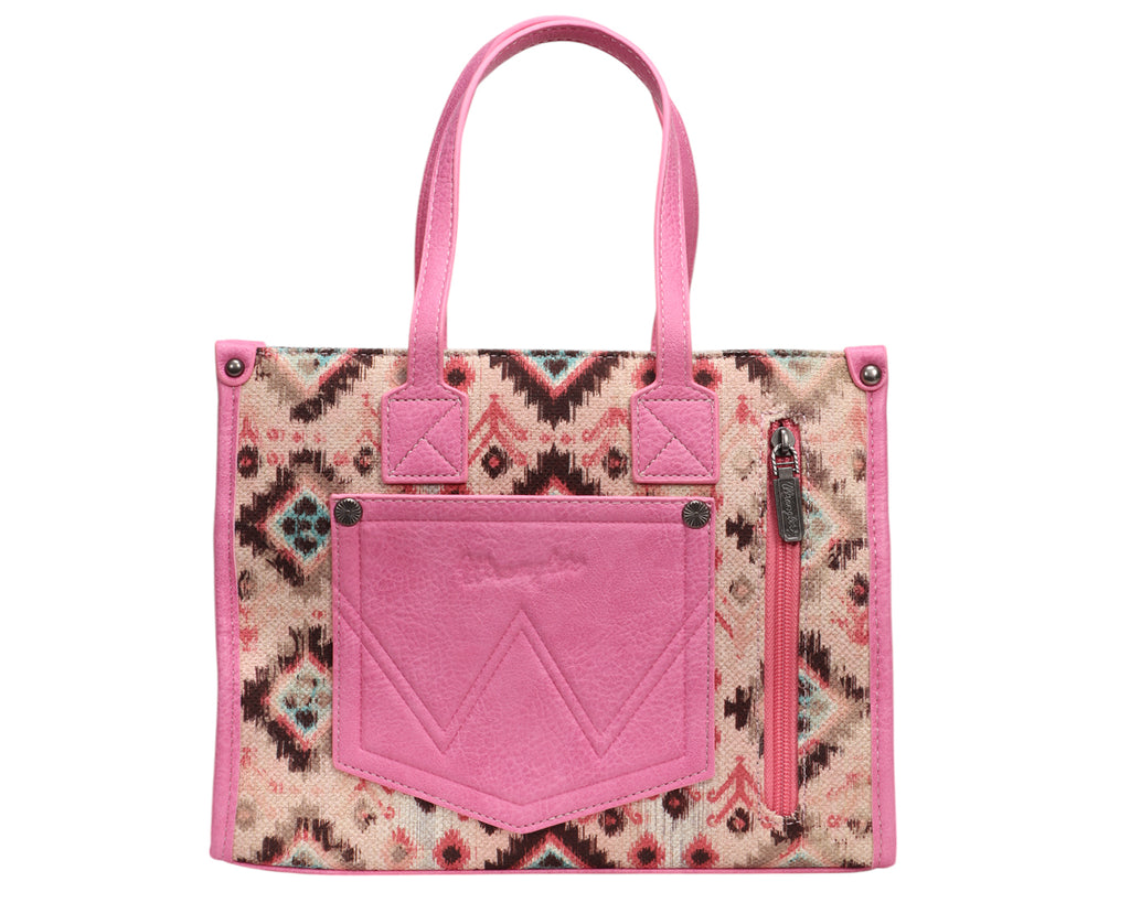 Wrangler Aztec Crossbody Tote Bag - Pink