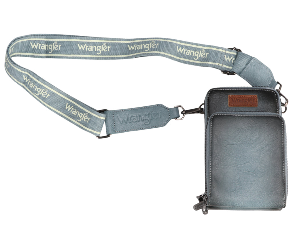 Wrangler Phone Wallet & Coin Purse Set - Light Blue