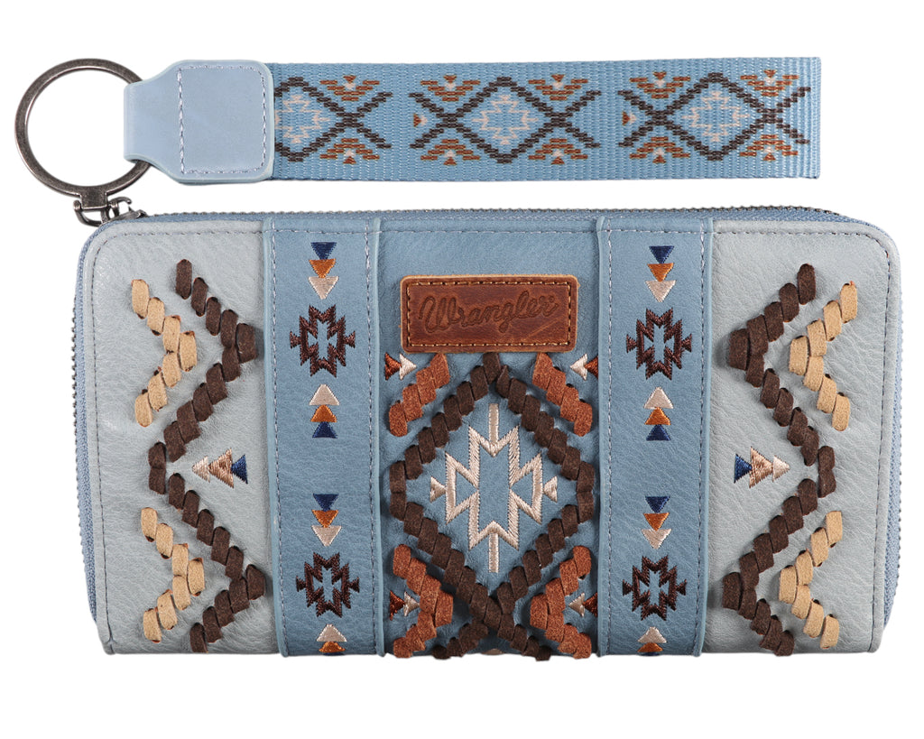 Wrangler Arizona Aztec Wallet - Blue