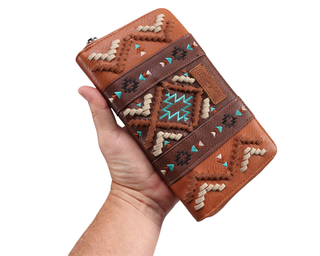 Wrangler Arizona Aztec Wallet - Tan