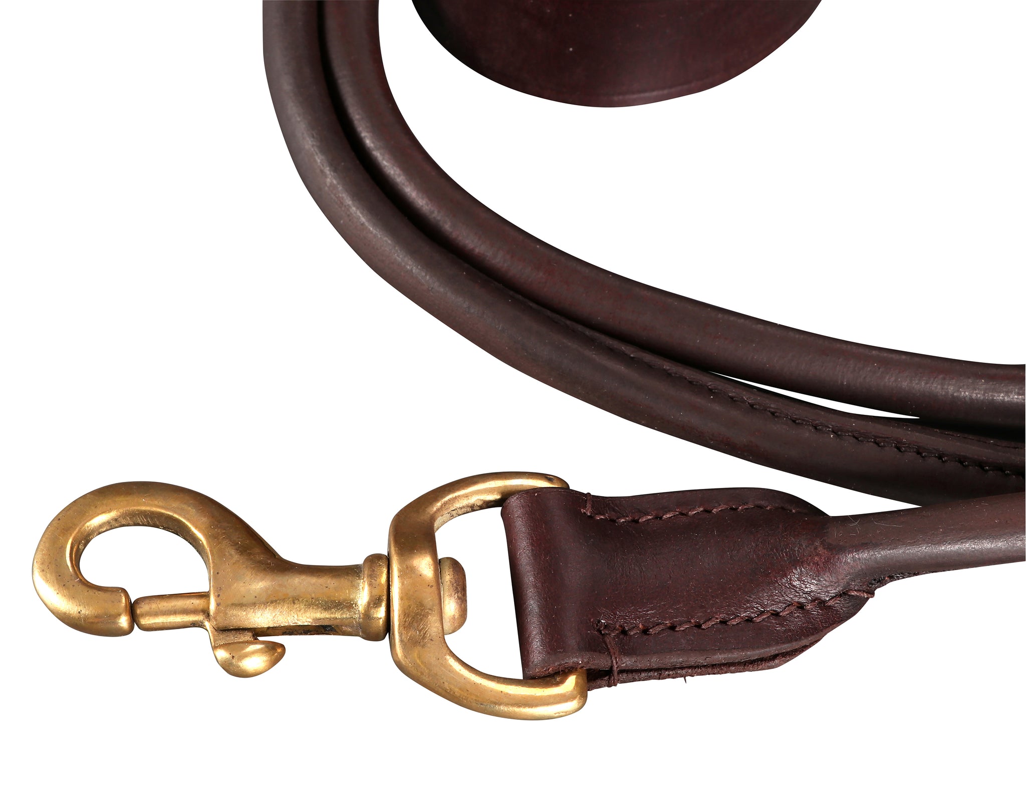 Rolled leather fashion dog lead